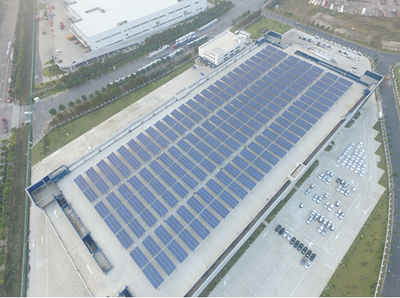 京瓷向日郵汽車技術中心提供1.3MW光伏發電系統，賦能綠色技術服務
